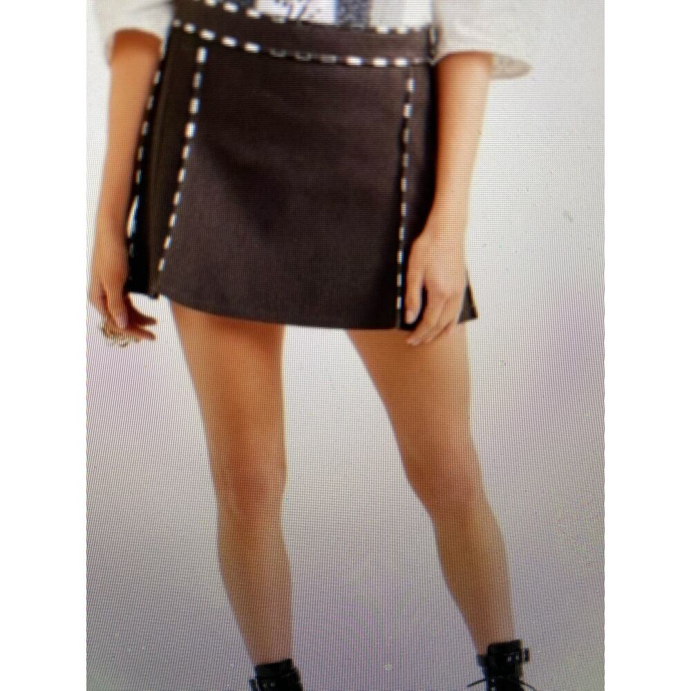 NWT Chloe Ebony Brown 36 studded mini skirt